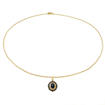 3.02 Carat Genuine Blue Sapphire .925 Sterling Silver Pendant by Bids.com