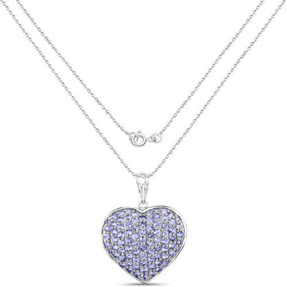 4.86 Carat Genuine Tanzanite .925 Sterling Silver Pendant by Bids.com