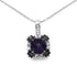 2.38 Carat Genuine Multi Stone .925 Sterling Silver Pendant 