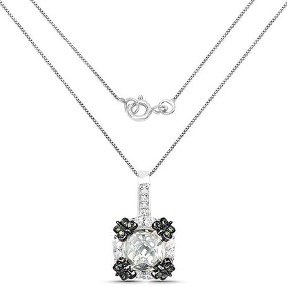 2.72 Carat Genuine Multi Stones .925 Sterling Silver Pendant by Bids.com