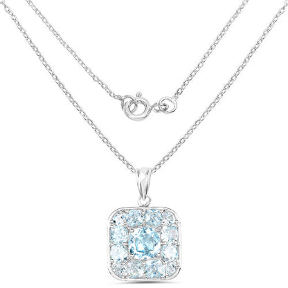 10.05 Carat Genuine Blue Topaz .925 Sterling Silver Pendant by Bids.com