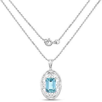 9.60 Carat Genuine Green Topaz .925 Sterling Silver Pendant by Bids.com