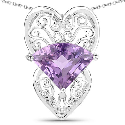 5.80 Carat Genuine Amethyst .925 Sterling Silver Pendant by Bids.com