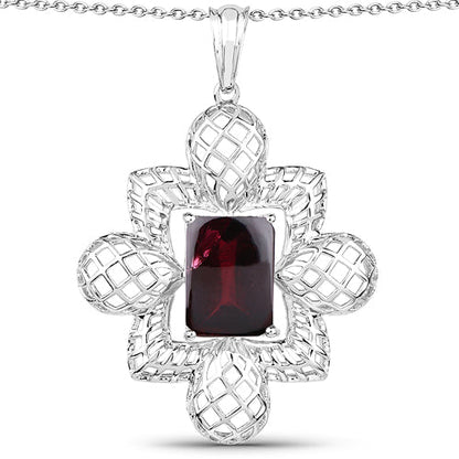 8.00 Carat Genuine Garnet .925 Sterling Silver Pendant by Bids.com