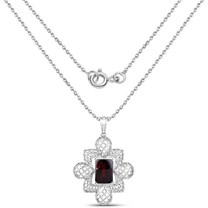 8.00 Carat Genuine Garnet .925 Sterling Silver Pendant by Bids.com