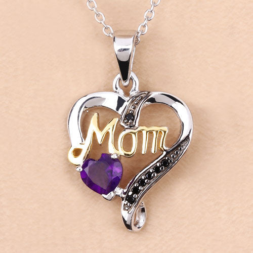 0.48 Carat Genuine Amethyst and Black Spinel .925 Sterling Silver Pendant by Bids.com
