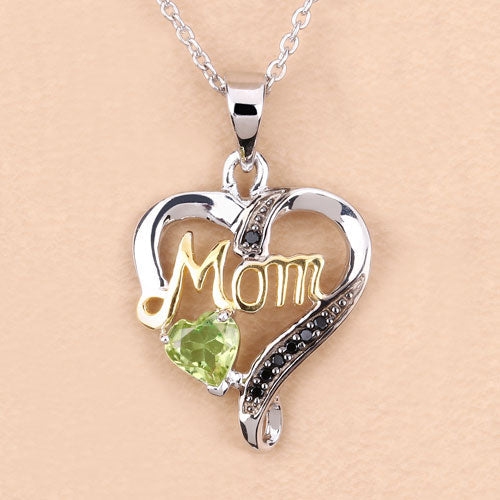 0.49 Carat Genuine Peridot and Black Spinel .925 Sterling Silver Pendant by Bids.com