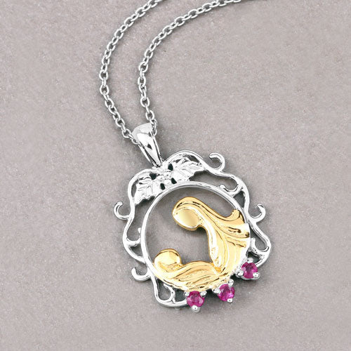 0.14 Carat Genuine Ruby .925 Sterling Silver Pendant by Bids.com