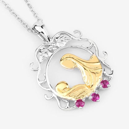 0.14 Carat Genuine Ruby .925 Sterling Silver Pendant by Bids.com