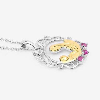 0.14 Carat Genuine Ruby .925 Sterling Silver Pendant by Bids.com