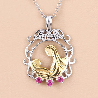 0.14 Carat Genuine Ruby .925 Sterling Silver Pendant by Bids.com