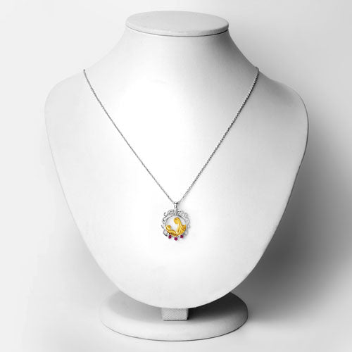 0.14 Carat Genuine Ruby .925 Sterling Silver Pendant by Bids.com