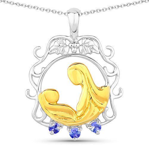 0.11 Carat Genuine Tanzanite .925 Sterling Silver Pendant by Bids.com