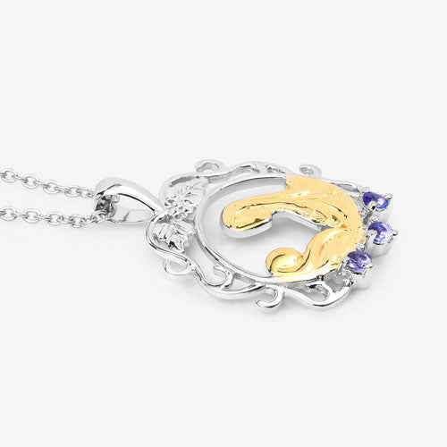 0.11 Carat Genuine Tanzanite .925 Sterling Silver Pendant by Bids.com
