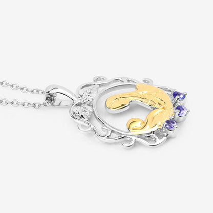 0.11 Carat Genuine Tanzanite .925 Sterling Silver Pendant by Bids.com