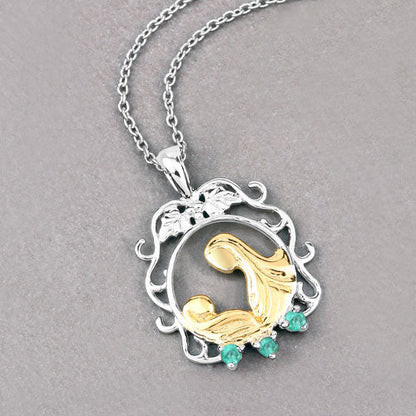 0.09 Carat Genuine Emerald .925 Sterling Silver Pendant by Bids.com