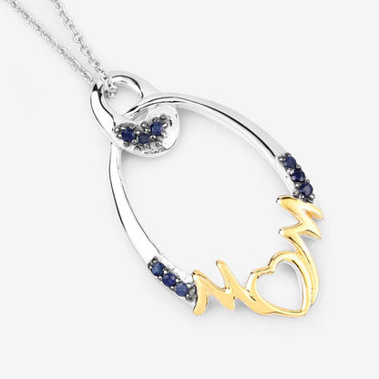 0.18 Carat Genuine Blue Sapphire .925 Sterling Silver Pendant by Bids.com