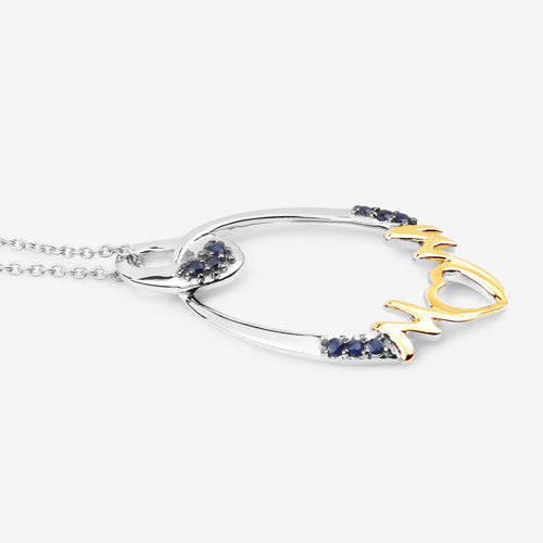 0.18 Carat Genuine Blue Sapphire .925 Sterling Silver Pendant by Bids.com