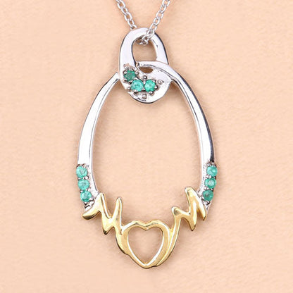 0.15 Carat Genuine Emerald .925 Sterling Silver Pendant by Bids.com
