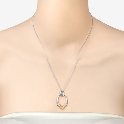 0.15 Carat Genuine Emerald .925 Sterling Silver Pendant by Bids.com