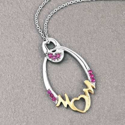 0.18 Carat Genuine Ruby .925 Sterling Silver Pendant by Bids.com