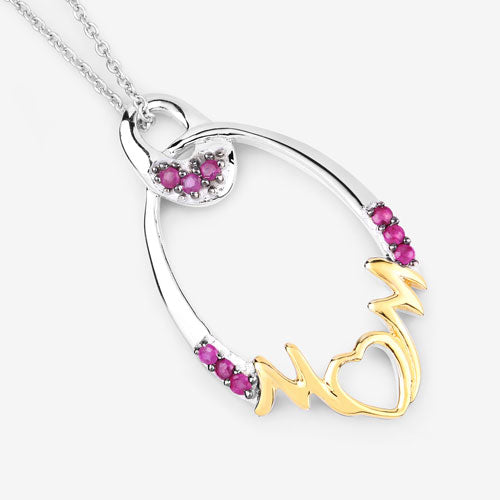 0.18 Carat Genuine Ruby .925 Sterling Silver Pendant by Bids.com
