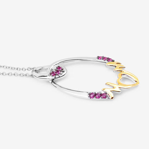 0.18 Carat Genuine Ruby .925 Sterling Silver Pendant by Bids.com