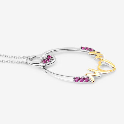 0.18 Carat Genuine Ruby .925 Sterling Silver Pendant by Bids.com