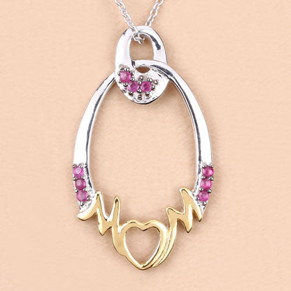 0.18 Carat Genuine Ruby .925 Sterling Silver Pendant by Bids.com