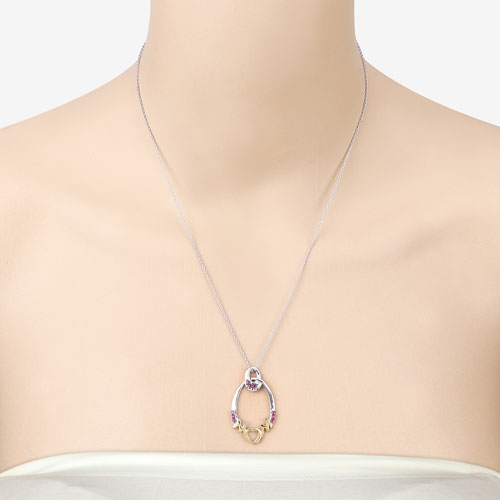 0.18 Carat Genuine Ruby .925 Sterling Silver Pendant by Bids.com