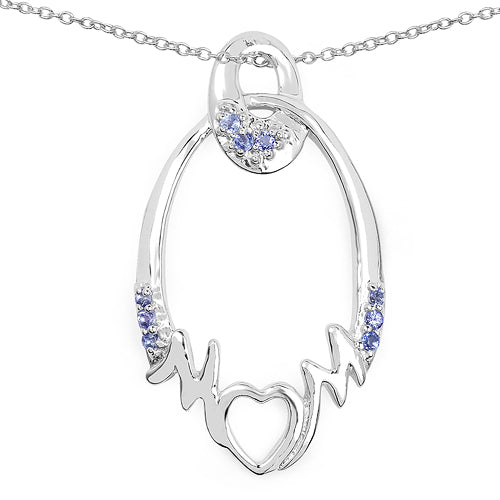 0.18 Carat Genuine Tanzanite .925 Sterling Silver Pendant by Bids.com