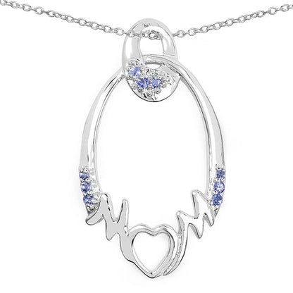 0.18 Carat Genuine Tanzanite .925 Sterling Silver Pendant by Bids.com