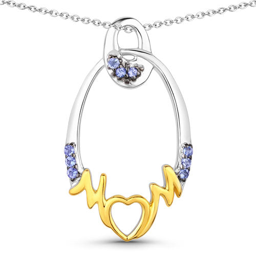 0.18 Carat Genuine Tanzanite .925 Sterling Silver Pendant by Bids.com
