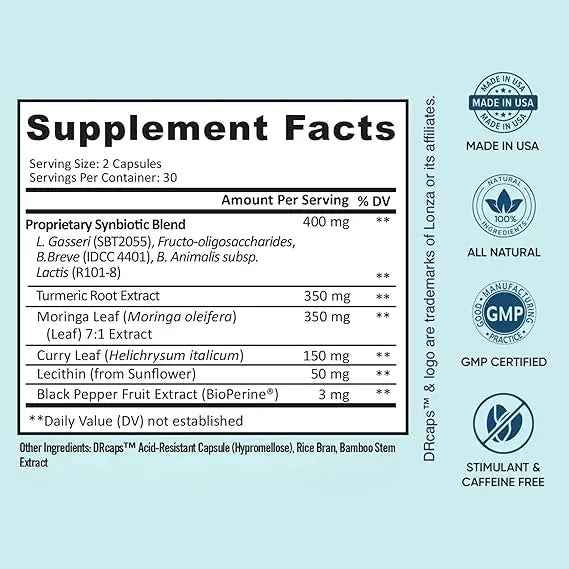 BB Company Provitalize | Probiotics for Women Digestive Health, Menopause, Joint Support | Sexy Midsection Curves, Bloat | Turmeric Curcumin Moringa | Packaging Vary | 60 Ct