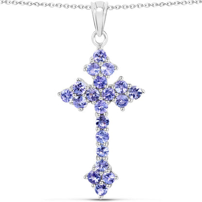 2.00 Carat Genuine Tanzanite .925 Sterling Silver Pendant by Bids.com