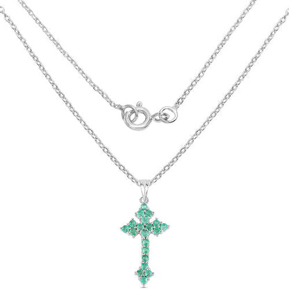 2.00 Carat Genuine Zambian Emerald .925 Sterling Silver Pendant  DestGlow