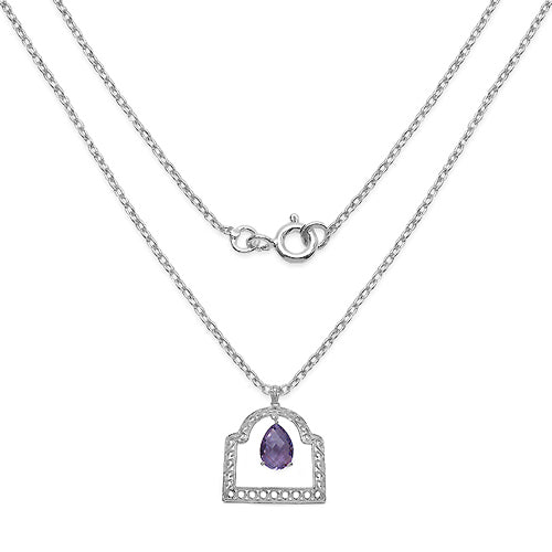 10.70 Carat Genuine Amethyst .925 Sterling Silver Pendant by Avera Group