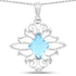 5.15 Carat Genuine Swiss Blue Topaz .925 Sterling Silver Pendant by Avera Group
