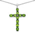 8.32 Carat Genuine Peridot and White Topaz .925 Sterling Silver Pendant 