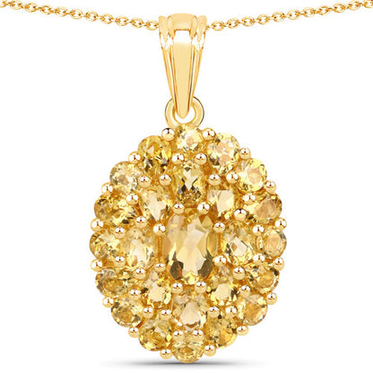 4.16 Carat Genuine Citrine .925 Sterling Silver Pendant by Bids.com