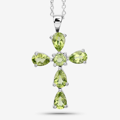 2.24 Carat Genuine Peridot .925 Sterling Silver Pendant by Bids.com