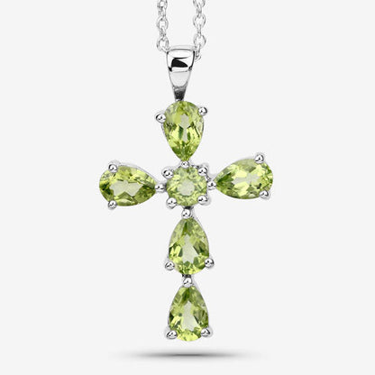 2.24 Carat Genuine Peridot .925 Sterling Silver Pendant by Bids.com
