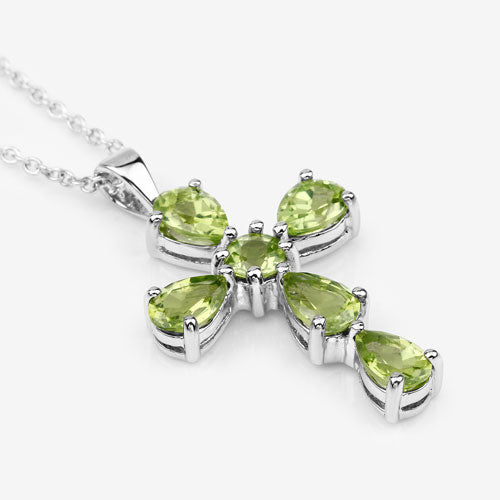 2.24 Carat Genuine Peridot .925 Sterling Silver Pendant by Bids.com