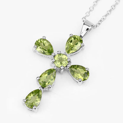 2.24 Carat Genuine Peridot .925 Sterling Silver Pendant by Bids.com