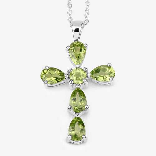 2.24 Carat Genuine Peridot .925 Sterling Silver Pendant by Bids.com