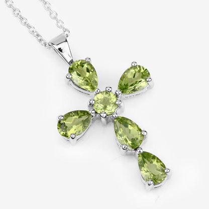 2.24 Carat Genuine Peridot .925 Sterling Silver Pendant by Bids.com
