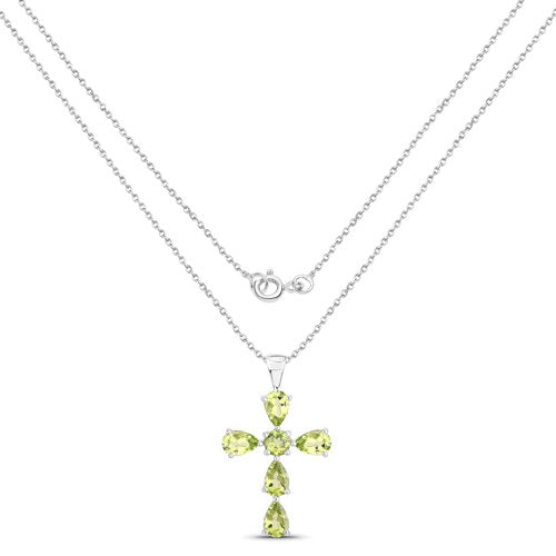 2.24 Carat Genuine Peridot .925 Sterling Silver Pendant by Bids.com