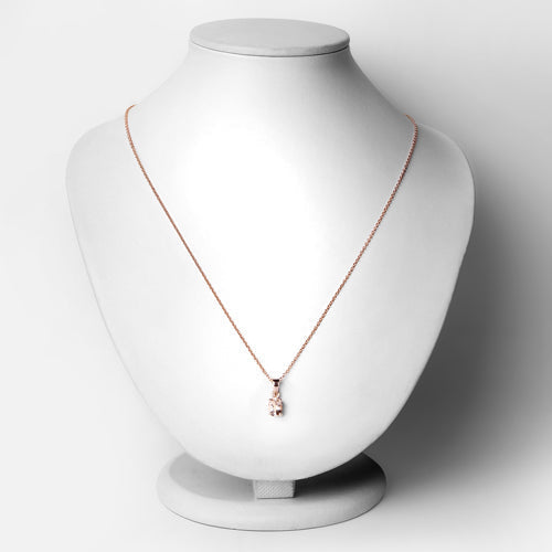 0.70 Carat Genuine Morganite .925 Sterling Silver Pendant  DestGlow