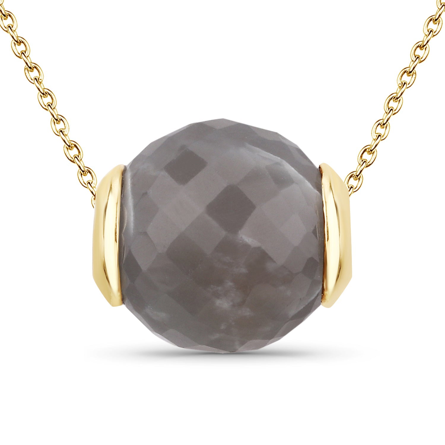 16.79 Carat Genuine Grey Moonstone .925 Sterling Silver Pendant by Avera Group
