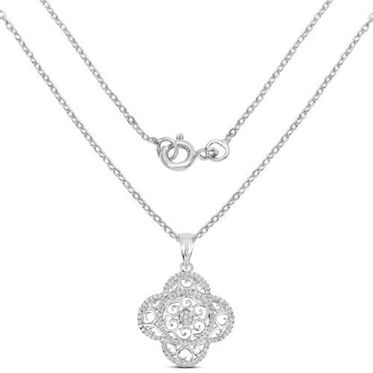 0.57 Carat Genuine White Diamond .925 Sterling Silver Pendant by Bids.com